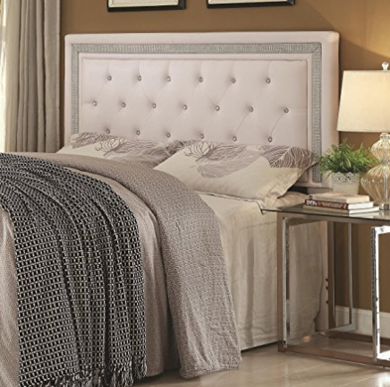 silk white upholstered headboard