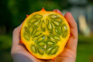 Kiwano Melon Cut in Half