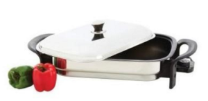 Precise Electric Skillet Open Lid