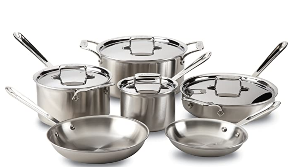 viking stainless steel cooking set